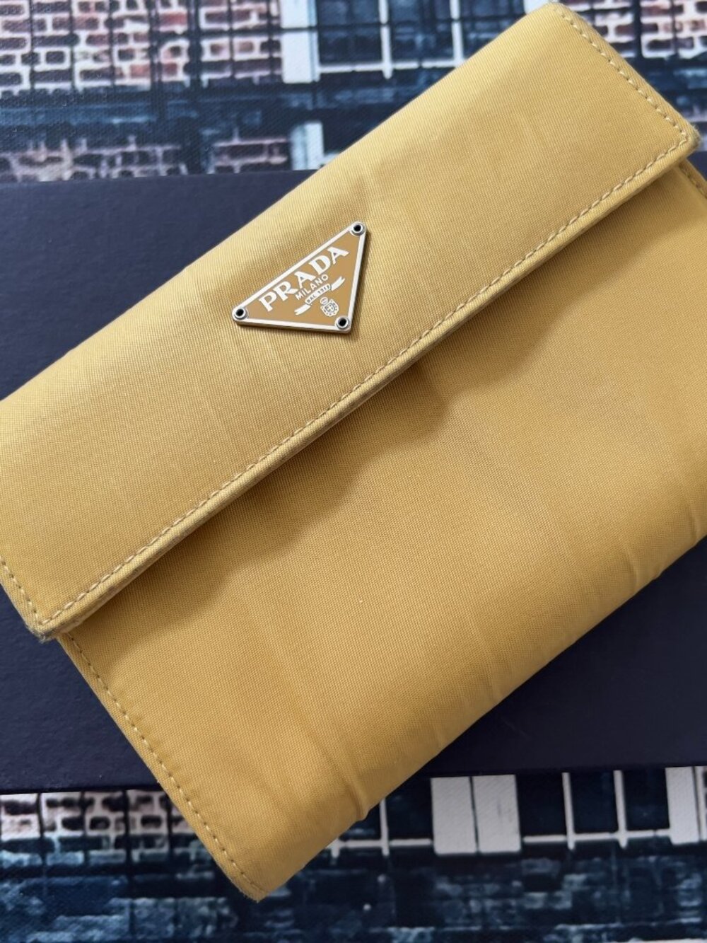 Prada Saffiano Portafoglio Light Golden Brown Large Wallet